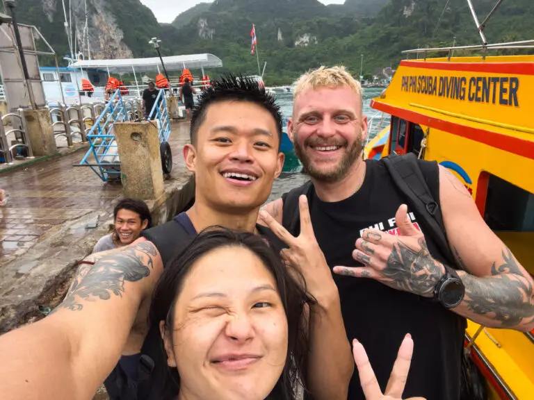 Picture of Coach Sabin Rai Smiling and vibing with his friends